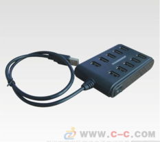 USB 2.0雙排10口HUB 高效擴展，輕松對接多設備